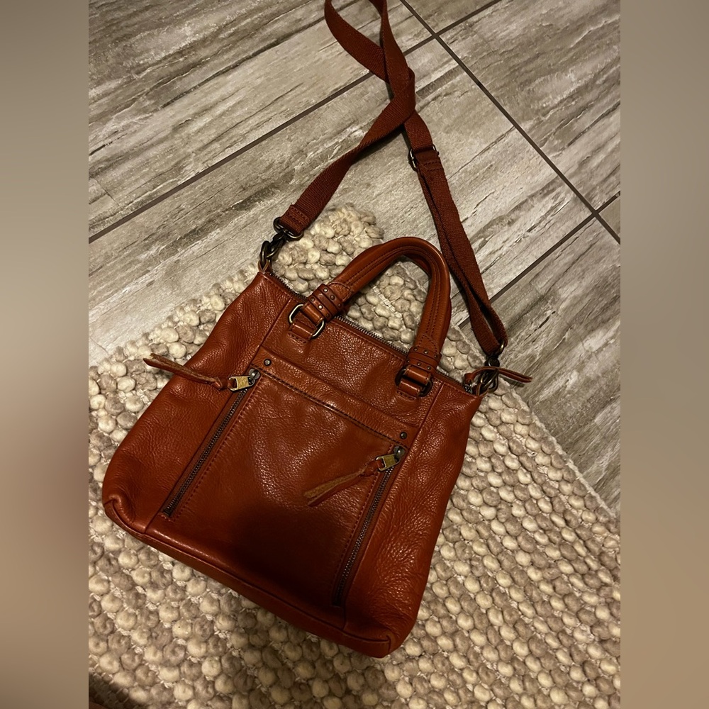 Tan The Sak crossbody purse genuine leather